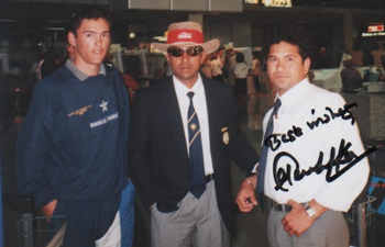 Peter McGlashan and Sachin Tendulkar