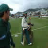 Shoaib Malik with a fellow Pakistan player
