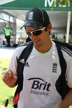 Alastair Cook signing autographs