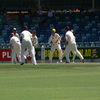 The scramble as Edmondson turns it down leg side