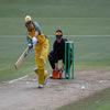 Belinda Clark plays a shot through the on side