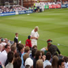 Matthew Hoggard signs some autographs