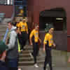 Wellington players walking onto the field at the start of the Canterbury innings