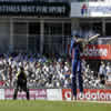 Andrew Flintoff pulls