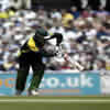 Pakistan batsman flicks on of the pads