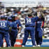 England side celebrate a wicket