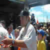 Daniel Vettori signing some autographs