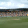 Shane Warne bowling to Nathan Astle