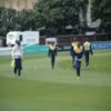 Tillakaratne Dilshan, Rangana Herath, Thilan Samaraweera, Shantha Kalavitigoda (nearest the camera) & Nuwan Kulasekara (walking away from camera)