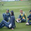 Jason Gillespie, Brett Lee and Brad Hogg