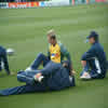 Jason Gillespie, Brett Lee and Brad Hogg