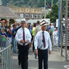 The umpires, Daryl Harper and Mark Benson