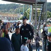 Daniel Vettori with a young cricket fan