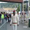 The Chris Gayle strut.