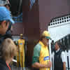 Jason Gillespie (left) and Andrew Symonds (right)