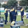 CJ Clark (Physio), Farveez Maharoof, Mahela Jayawardene & Brendon Kuruppu