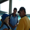 Glenn McGrath with a supporter