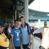 Glenn McGrath with a supporter