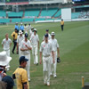 Andrew Flintoff leads England off the field