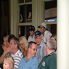 Ian Bell and Liam Plunkett on the balcony