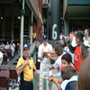 Andrew Flintoff signing autographs