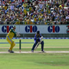 Mahela Jayawardene squirts one down to third man