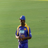 Muttiah Muralitharan in the field