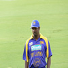 Muttiah Muralitharan in the field