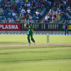 Graeme Smith hits a delivery off his pads