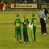 Boeta Dippenaar with Herschelle Gibbs and Dale Steyn