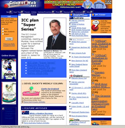 Cricket Web Design - 2003