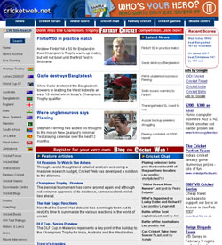 Cricket Web Design - 2006