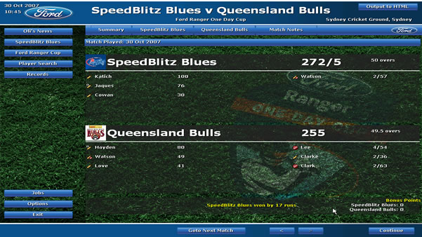 Ford cricket game #7