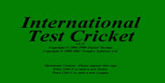 International Test Cricket